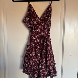 Francesca's Burgundy Floral Romper
